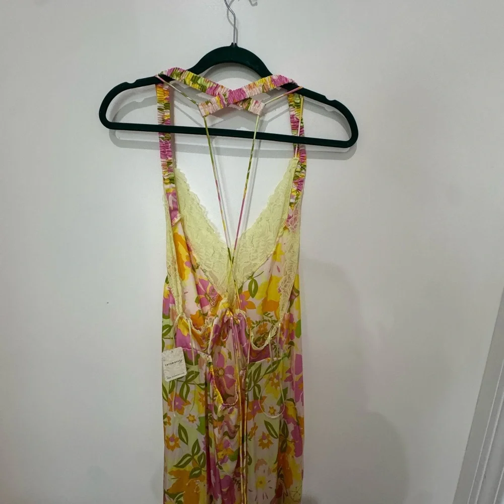 Free People A Bloom Floral Maxi slip in Yellow and Pink - Picture 10 of 10